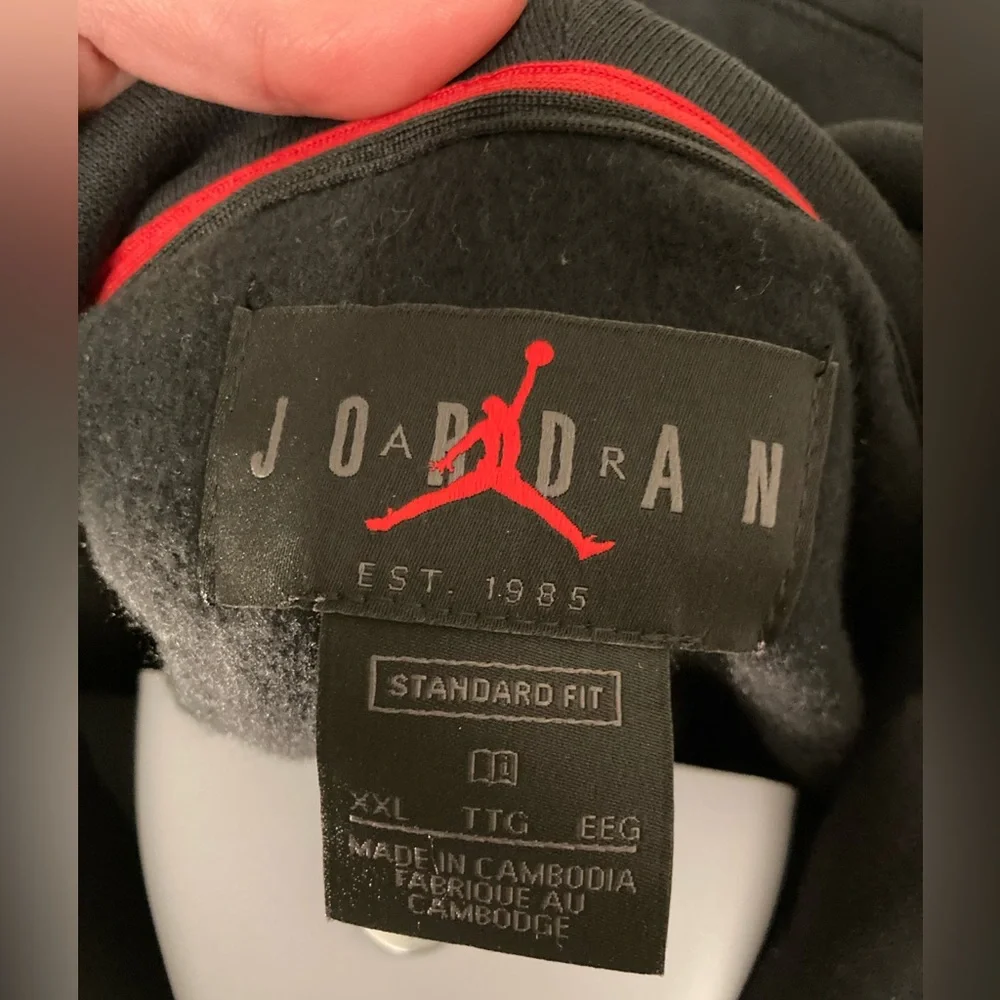 Air Jordan Jumpman Holiday Men’s Hoodie - XXL featuring black white & red shoes